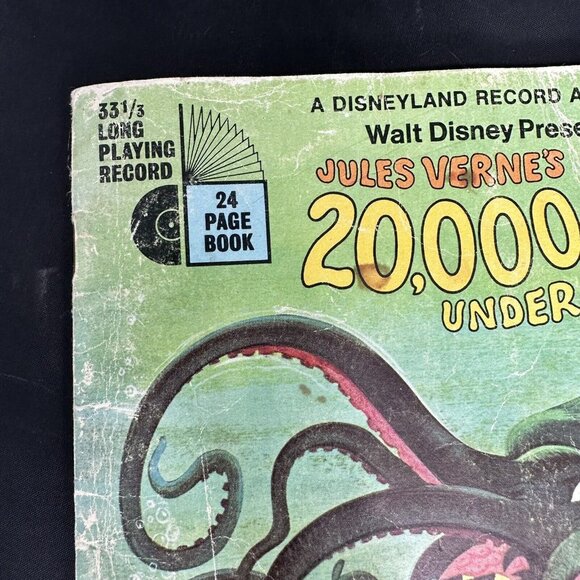 1971 Walt Disney 20,000 Leagues Under the Sea Book Jules Verne Book only NO RECO - Picture 2 of 13